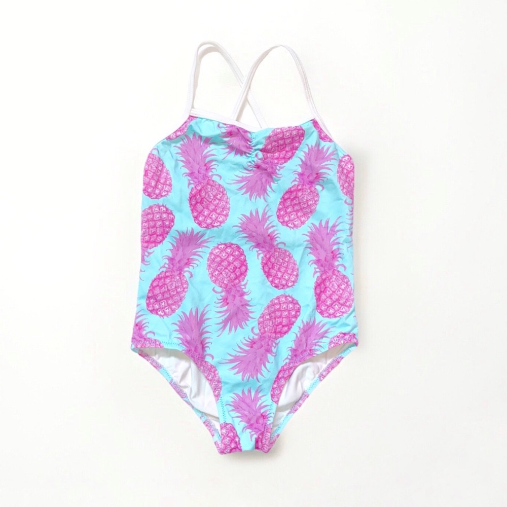 STELLA COVE BLUE PURPLE PINEAPPLE PRINT ONE PIECE SWIMSUIT